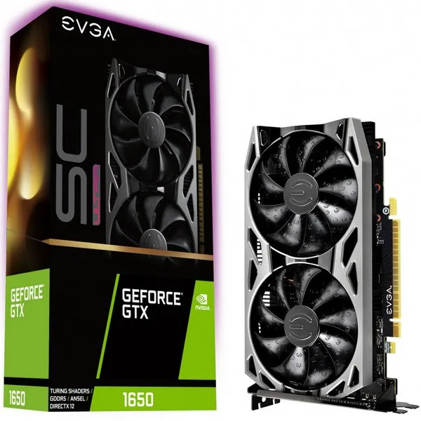 Видеокарта 4 GB EVGA GTX 1650 SC ULTRA 04G-P4-1057-KR