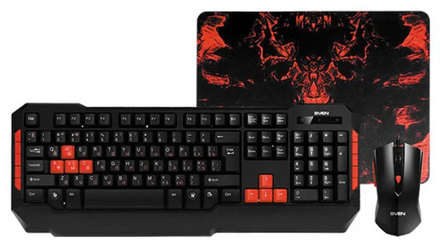 Игровой набор клавиатура+мышь+коврик SVEN GS-9000 SV-018863