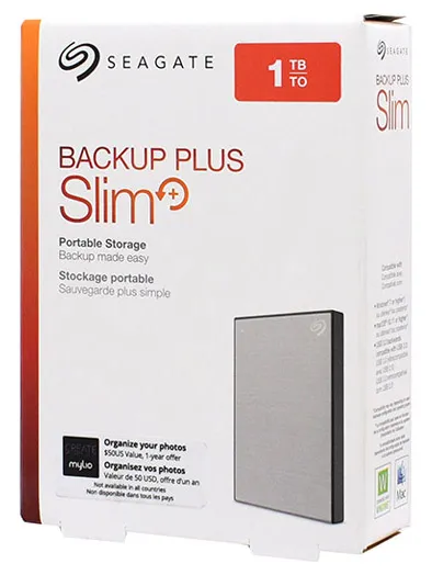 Внешний жесткий диск 1 TB Seagate Backup Plus Slim STHN1000401