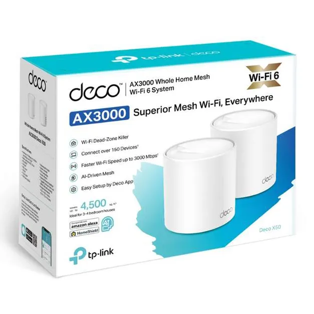 Mesh Wi‑Fi система Wi-Fi TP-Link Deco X50 (2-pack)