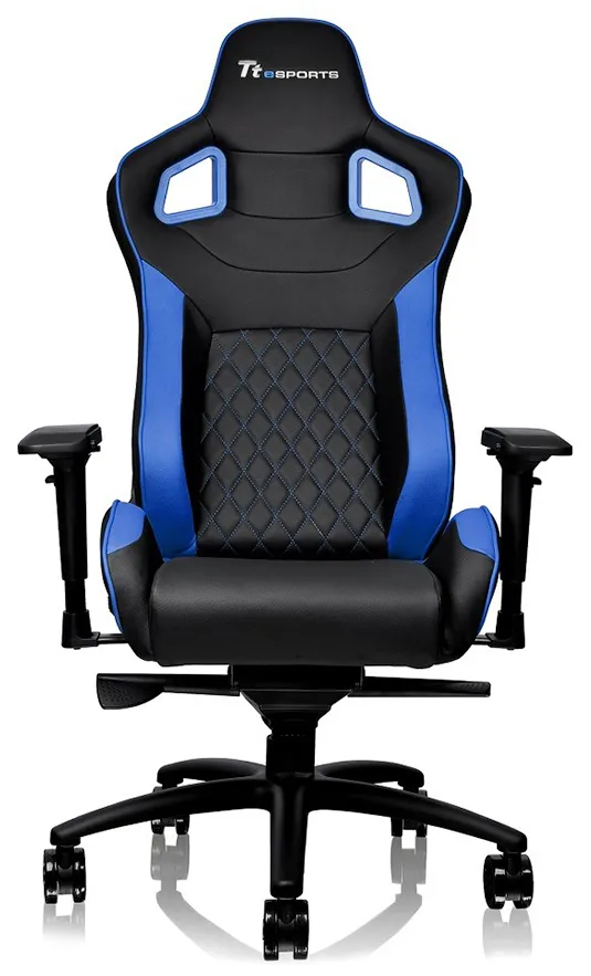 Игровое компьютерное кресло Thermaltake GTF 100 Black & Blue (GC-GTF-BLMFDL-01)