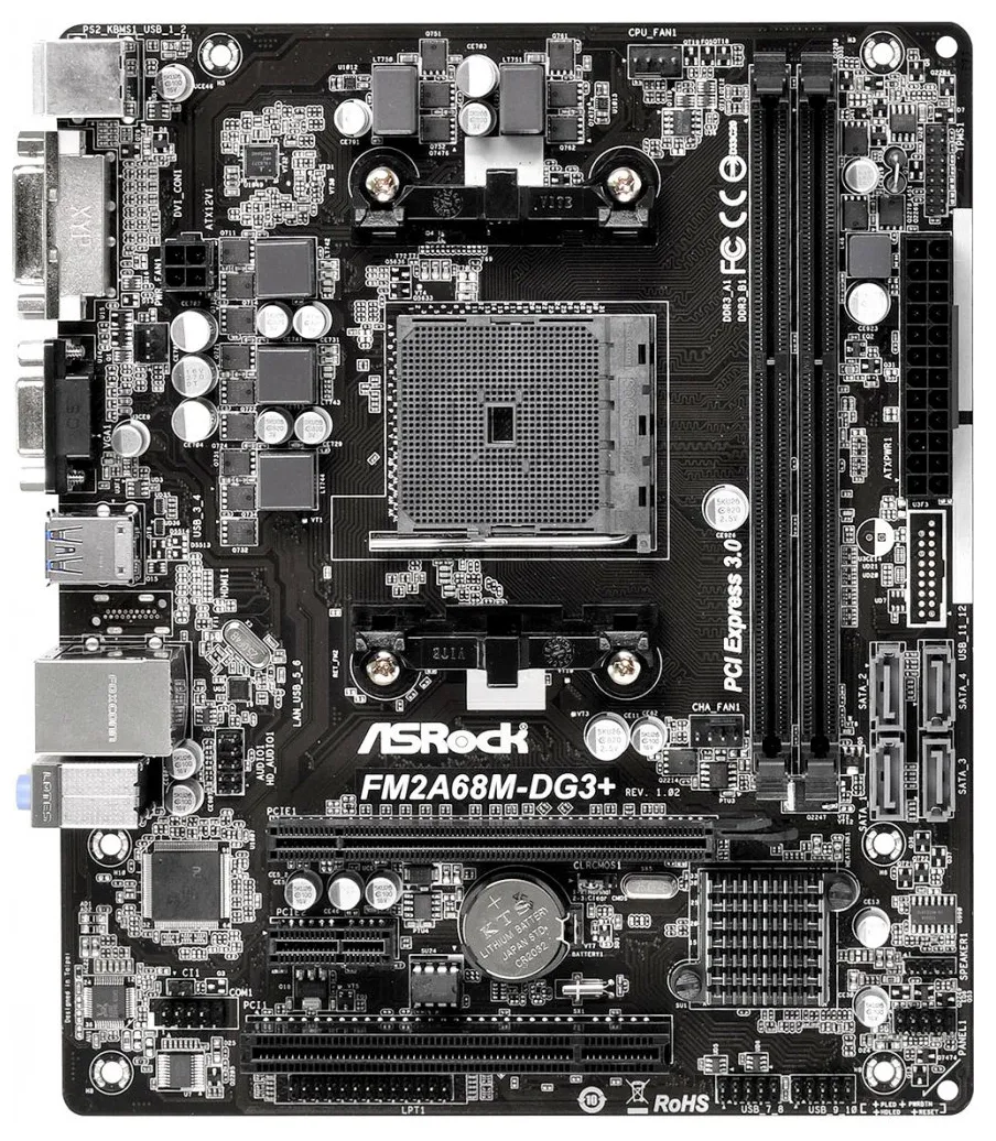 Материнская плата ASRock FM2A68M-DG3+