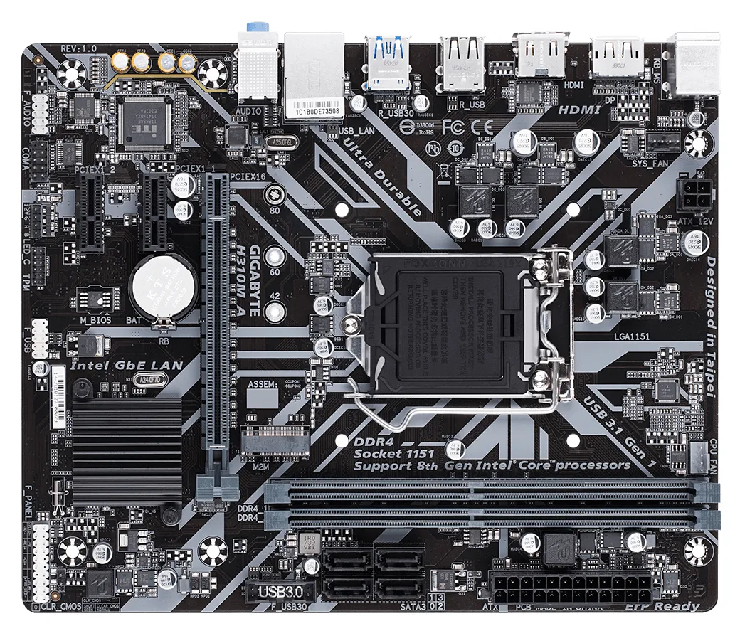 Материнская плата GIGABYTE H310M A 1.0 GAH31MA-00-G