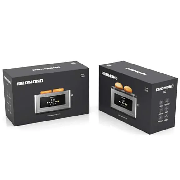 Тостер REDMOND T901 Черный / хром