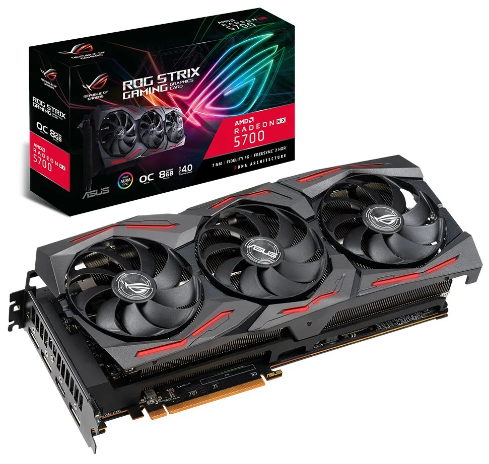 Видеокарта 8Gb ASUS RX 5700 OC GAMING ROG-STRIX-RX5700-O8G-GAMING