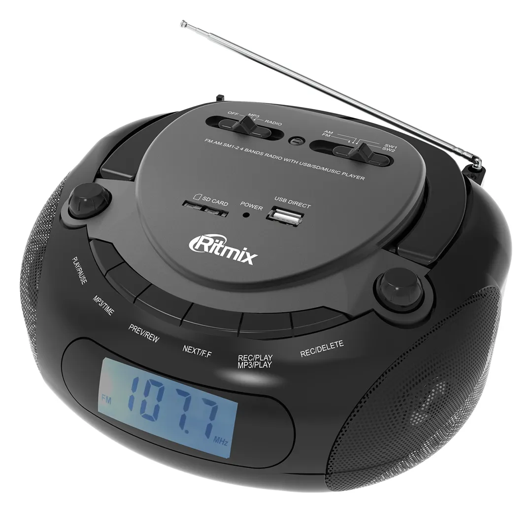 Магнитола Ritmix RBB-030BT Black