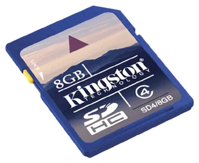 Карта памяти SD 8GB Kingston SD4/8GB