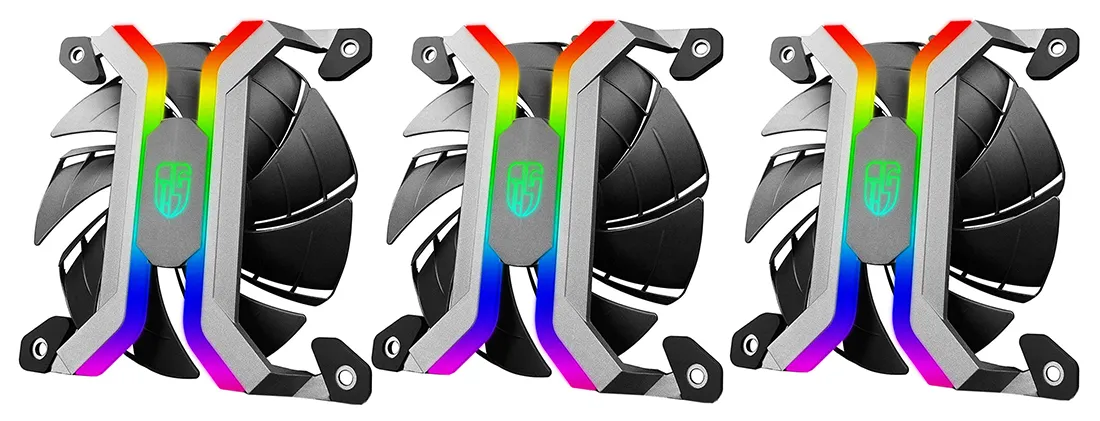 Кулер для корпуса комплект DeepCool MF120S RGB