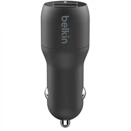 Автомобильное ЗУ Belkin Car Charger 24W Dual USB-A, USB-A - USB-C, 1m, black