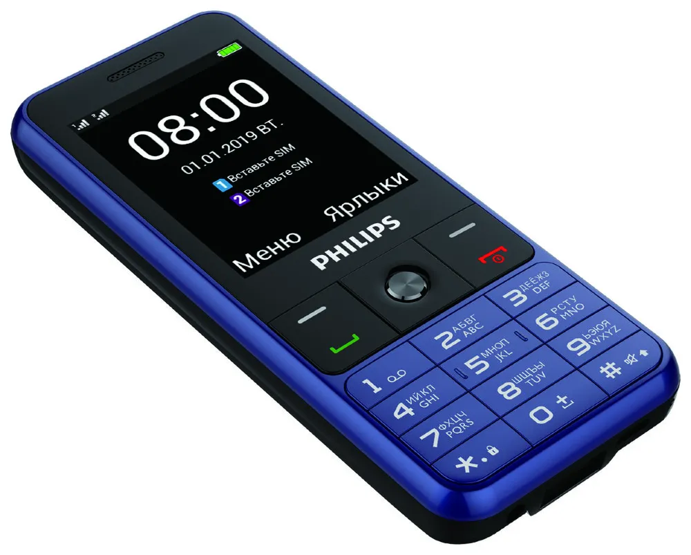 Мобильный телефон Philips Xenium E182 Синий