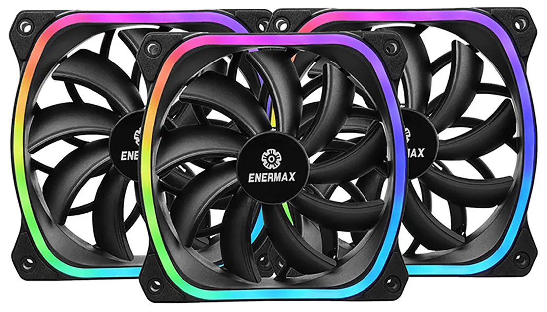 Кулер для корпуса комплект Enermax SquA RGB UCSQARGB12P-BP3