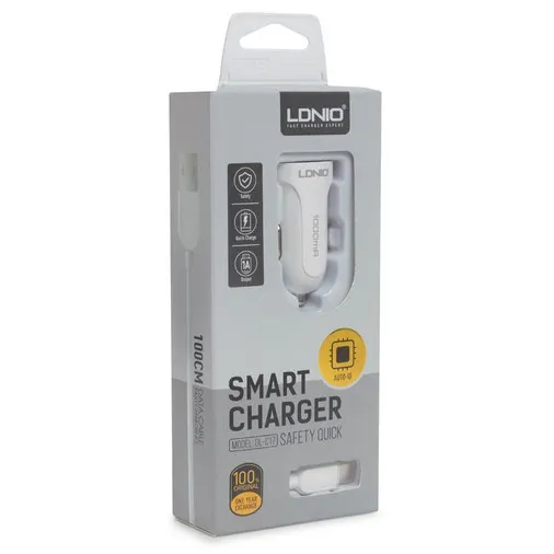 Автомобильное зарядное устройство LDNIO DL-C17 1*USB Type-C Белый