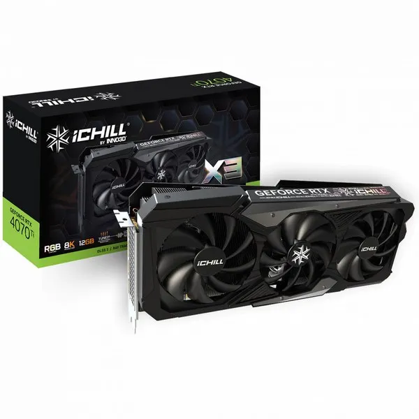 Видеокарта 12Gb Inno3D RTX4070 Ti ICHILL X3 C407T3-126XX-186148H