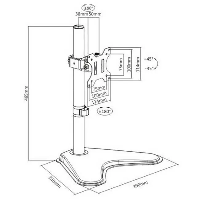 Настольный кронштейн Brateck LDT12-T01
