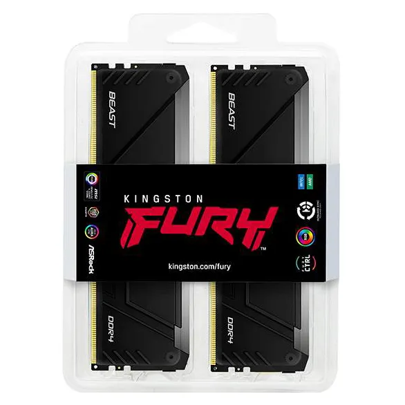 Оперативная память 64 GB kit Kingston Fury Beast KF436C18BB2AK2/64