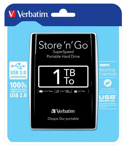 Внешний жёсткий диск 1TB Verbatim Store 'n' Go Чёрный
