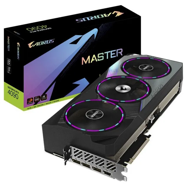 Видеокарта 24Gb Gigabyte RTX4090 AORUS MASTER GV-N4090AORUS M-24GD