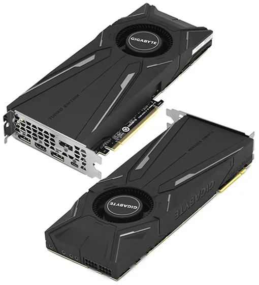 Видеокарта 11 GB Gigabyte RTX 2080 Ti GV-N208TTURBO-11GC