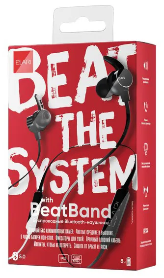 Наушники-вкладыши беспроводные ELARI BeatBand черный