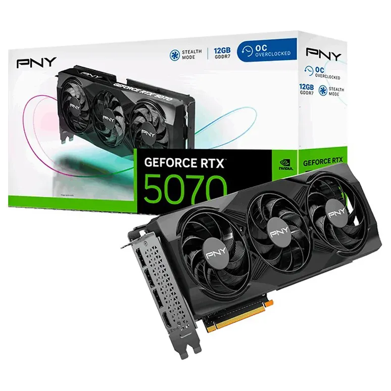 Видеокарта PNY NVidia GeForce RTX 5070 12GB Overclocked VCG507012TFXPB1-O