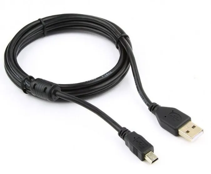 Кабель USB 2.0 Pro Cablexpert CCF-USB2-AM5P-6 1.8м черный