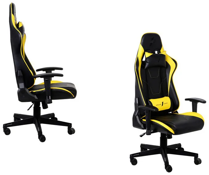 Игровое компьютерное кресло 1st Player FK2 Black/Yellow