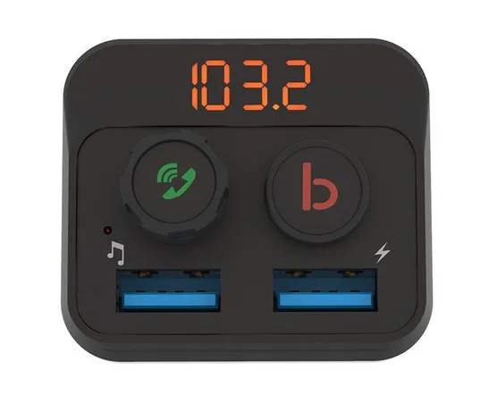 Автомобильный BT/FM модулятор + зарядник Ritmix FMT-B100