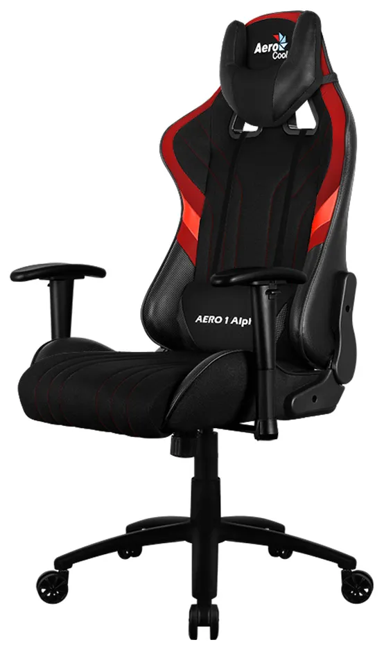 Игровое компьютерное кресло Aerocool AERO 1 Alpha Чёрно-Красный