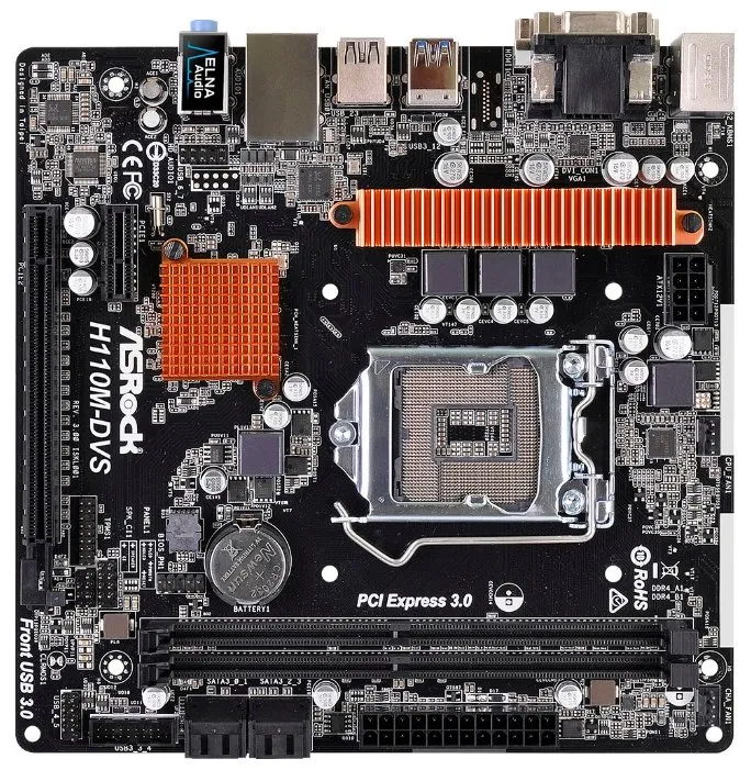 Материнская плата ASRock H110M-DVS R3.0
