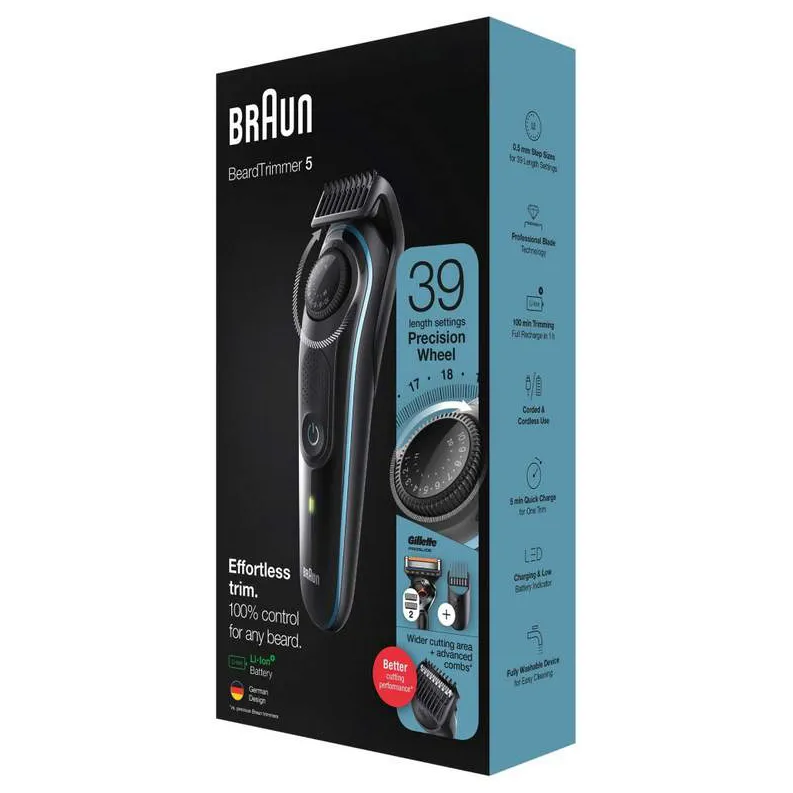 Триммер для бороды BRAUN BEARD BT5340  BLK/BLU BOX CEEMEA