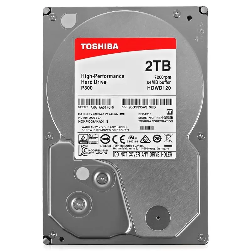 Жесткий диск 2TB TOSHIBA P300 HDWD120UZSVA