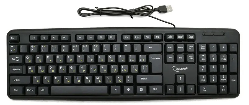 Клавиатура Gembird KB-8320U-Ru-Lat-BL black