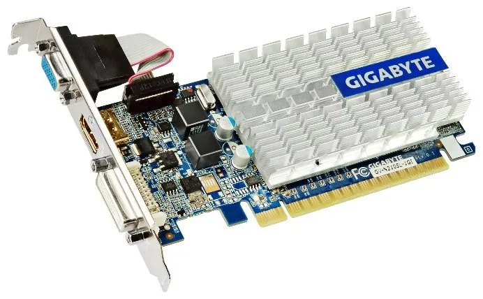 Видеокарта Gigabyte PCI-E GV-N210SL-1GI nVidia GeForce 210