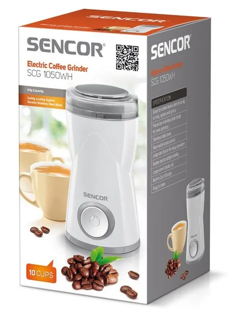 Кофемолка Sencor SCG 1050WH