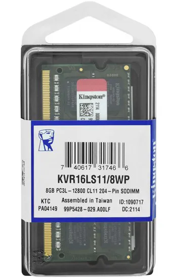 Оперативная память для ноутбука 8 GB Kingston KVR16LS11/8WP