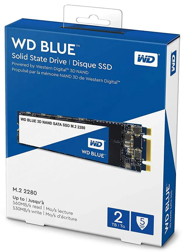SSD накопитель WD Blue 3D NAND WDS200T2B0B 2ТБ