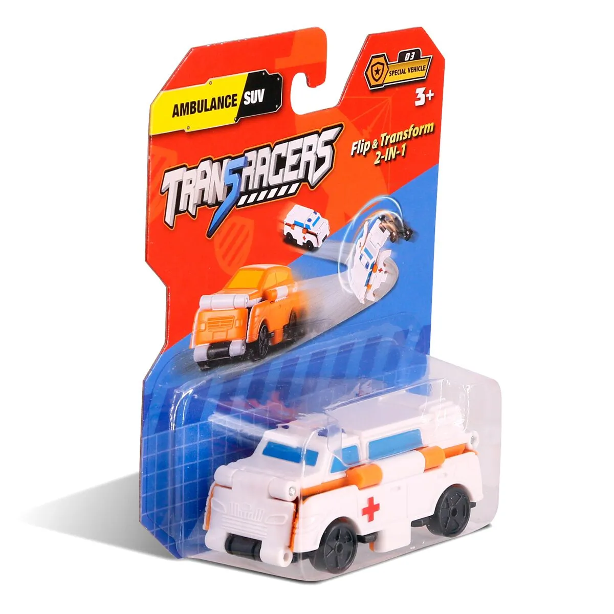 Машинка-трансформер Flip Cars 2 В 1 (Скорая помощь и Внедорожник)