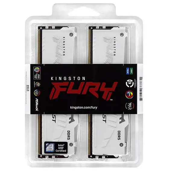 Оперативная память 32GB kit Kingston Fury Beast White RGB KF560C40BWAK2-32
