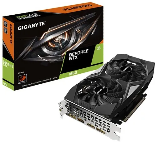 Видеокарта 6 Gb Gigabyte GTX1660 D5 6G GV-N1660D5-6GD
