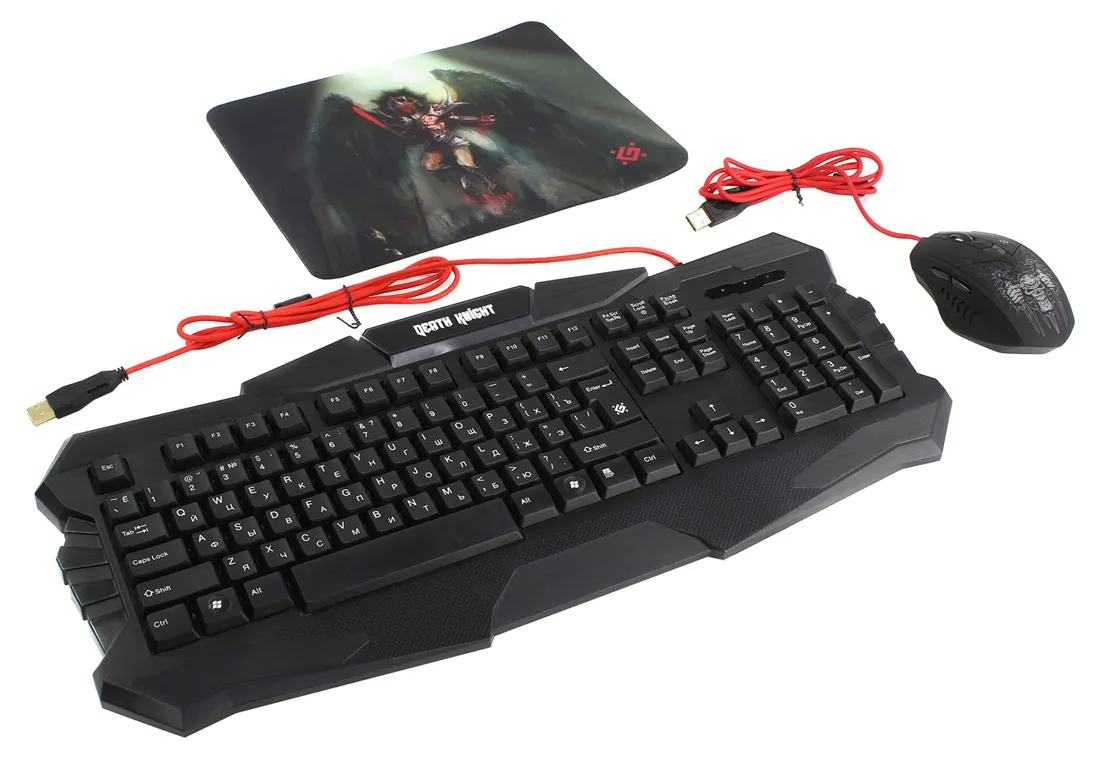 Комплект игровой Defender Death Knight MKP-007 RU
