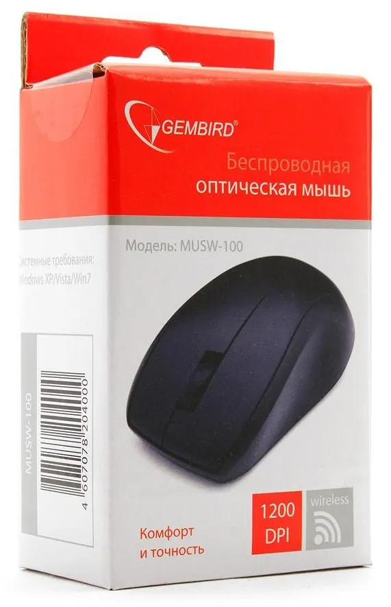 Компьютерная мышь Gembird MUSW-100 black