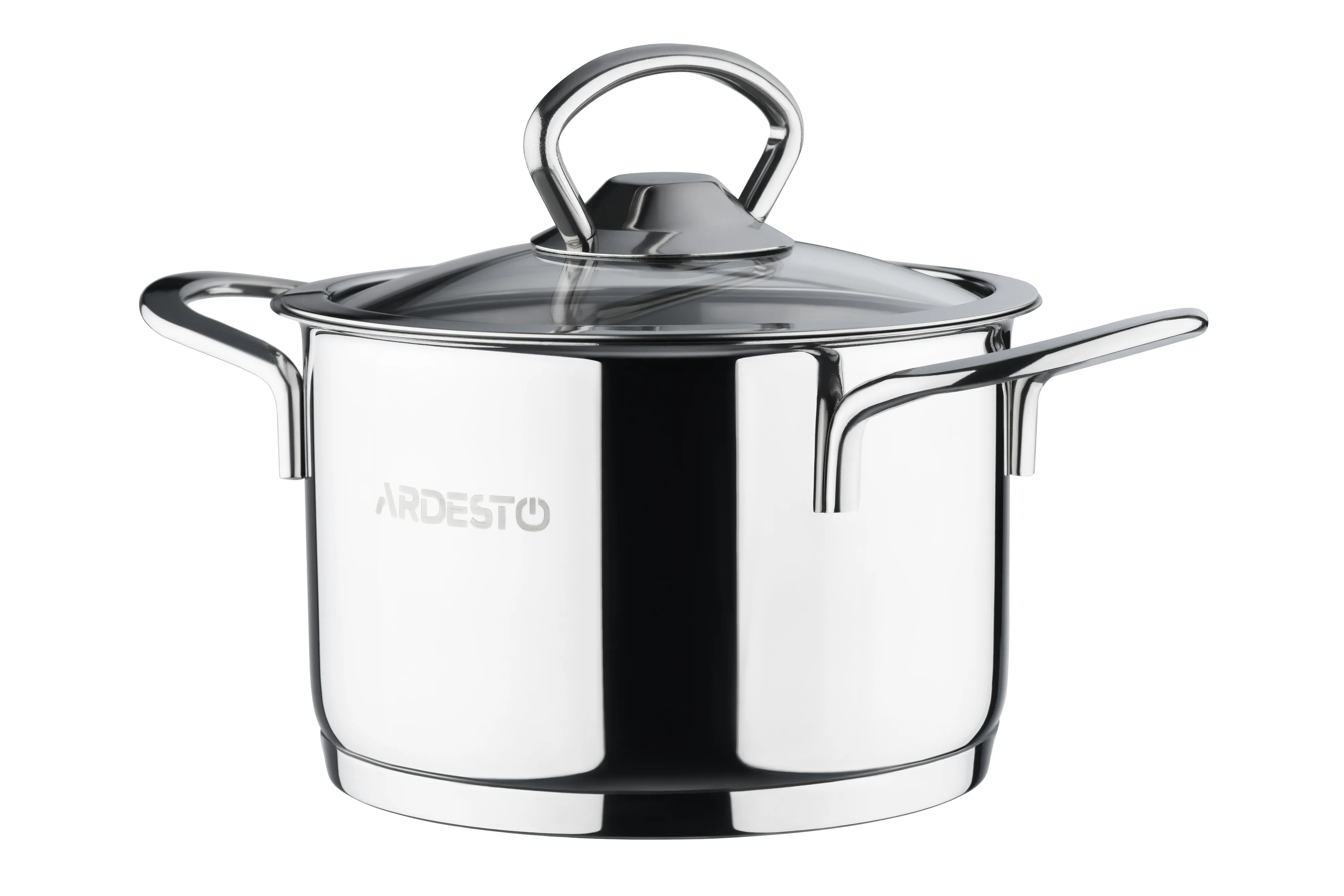 Кастрюля Ardesto Luna, стеклянная крышка, 0.9 л, нержавеющая сталь AR0609S