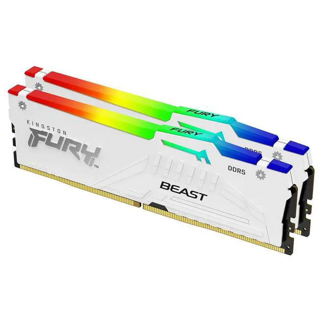 Оперативная память 64GB Kit Kingston FURY Beast White RGB EXPO KF556C36BWEAK2-64