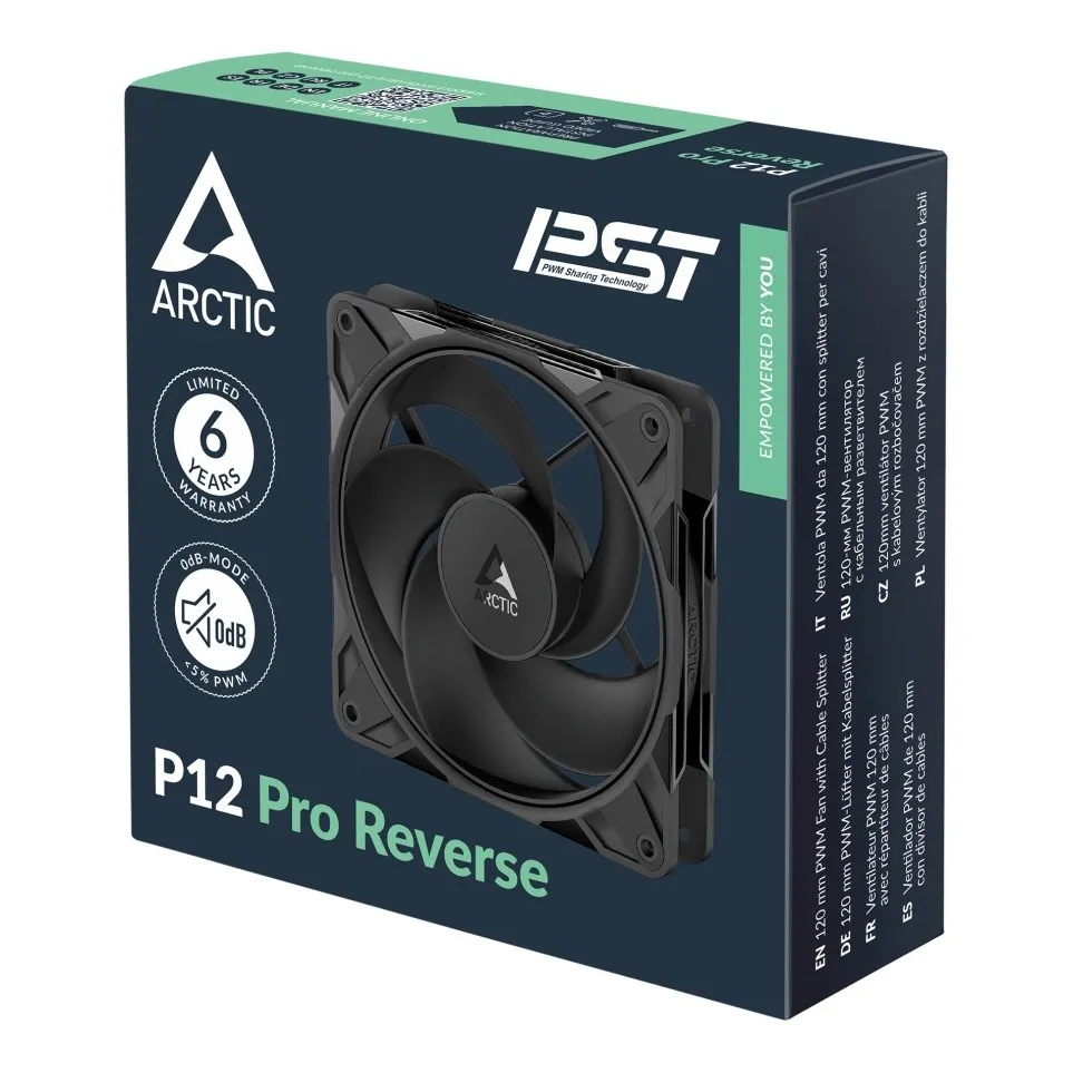 Вентилятор для корпуса ARCTIC P12 Pro Reverse 3 Pack Black ACFAN00332A