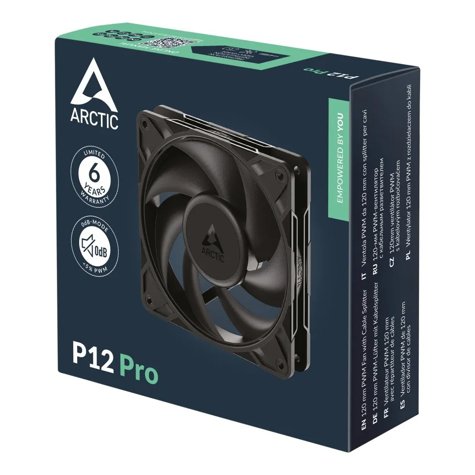Вентилятор для корпуса ARCTIC P12 Pro Black ACFAN00305A