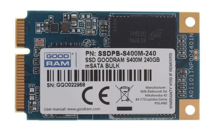 SSD накопитель mSATA 240 GB GoodRam SSDPB-S400M-240
