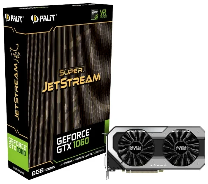 Видеокарта 6Gb Palit GTX 1060 Super Jetstream NE51060S15J9-1060J