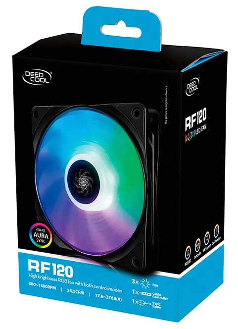 Комплект кулеров для кейса Deepcool RF120 DP-FRGB-RF120-3C