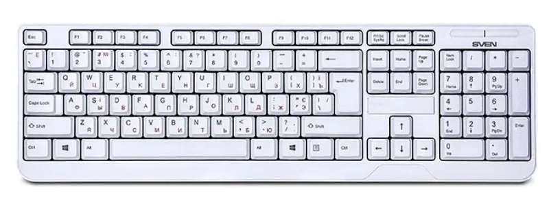 Беспроводная клавиатура SVEN KB-C2200W белая SV-016340