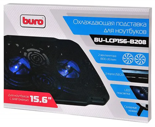 Подставка для ноутбука Buro BU-LCP156-B208 black